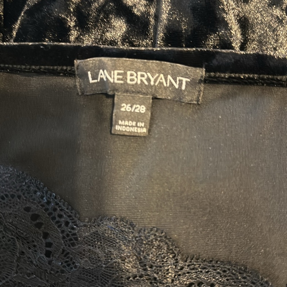 Lane Bryant Black Tank Velvet Lace Sz 26/28 - Picture 5 of 6